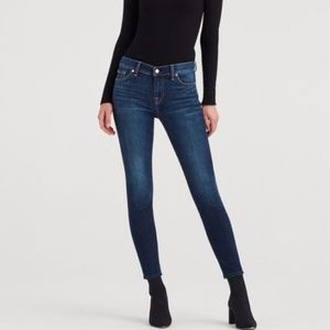 7 For All Mankind Dark Blue "Roxanne" Skinny Jeans